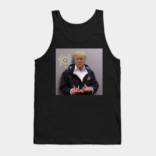 Trump Mugshot Gang Signs Tank Top